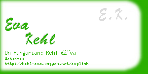 eva kehl business card